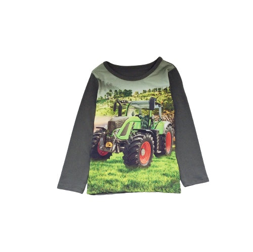 T-shirt vert avec tracteur Fendt
