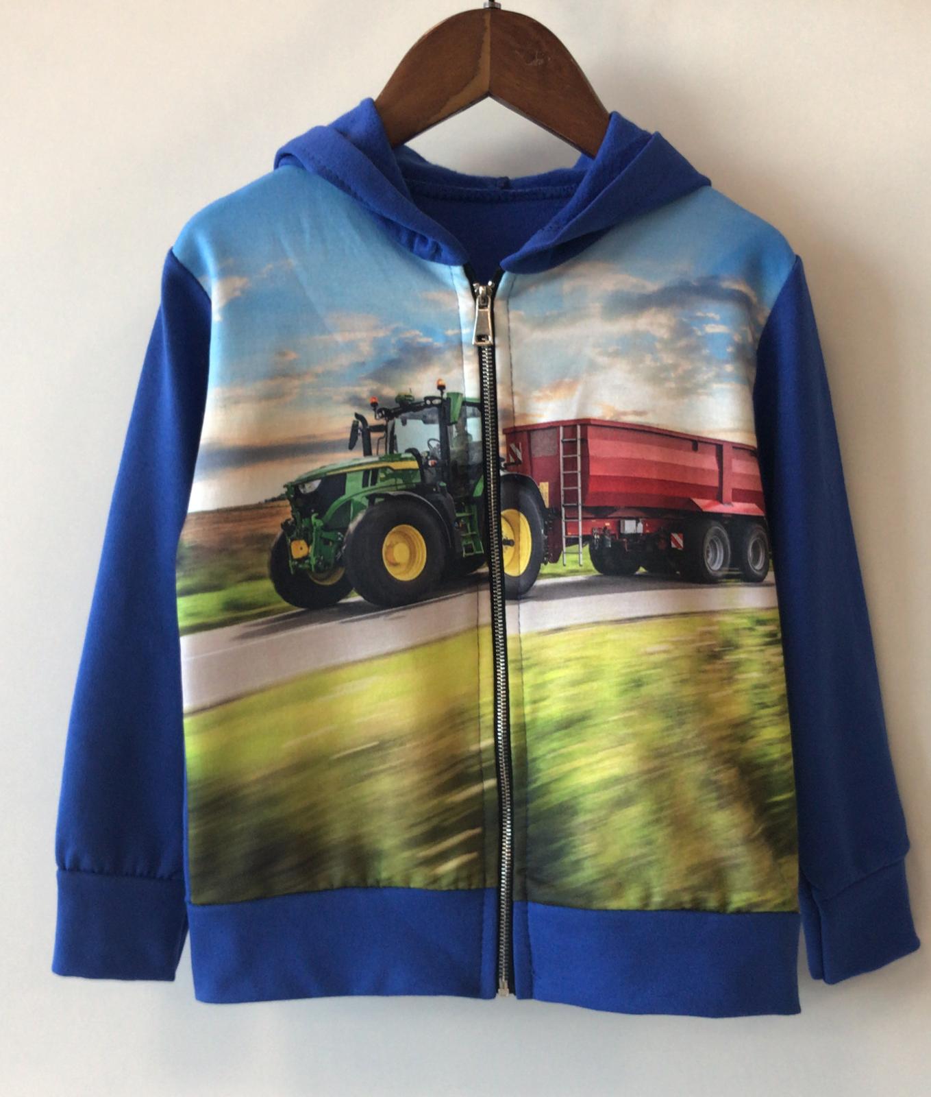 Cardigan with John Deere and tipper